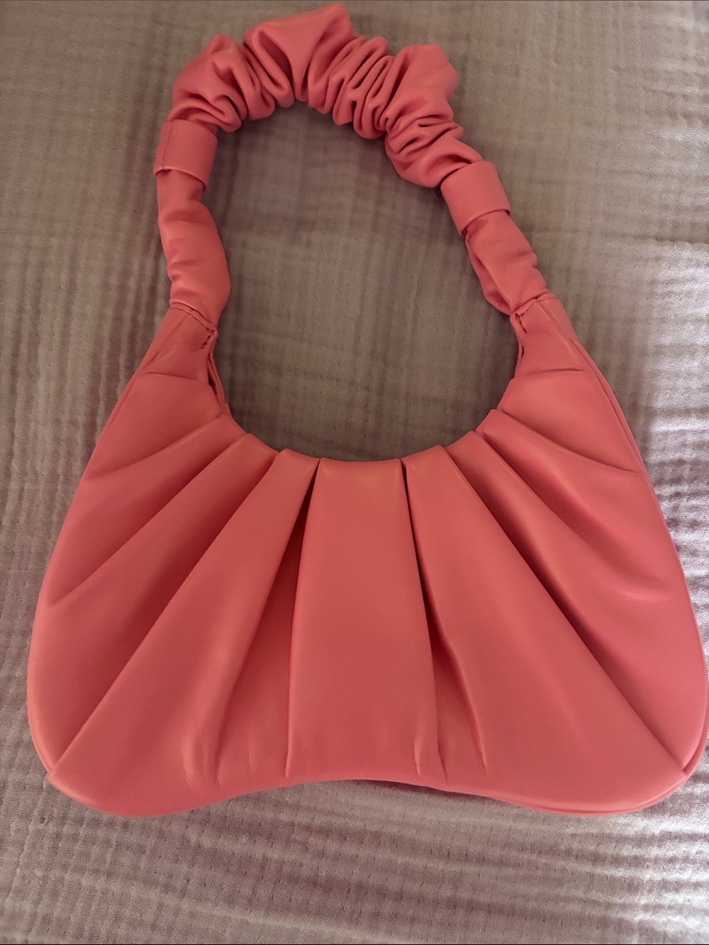 JW Pei Pink Gabbi Ruched Hobo Handbag